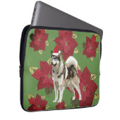 Housse Pour Ordinateur Portable Husky Chig Coque de Noël (Devant droit)