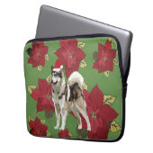 Housse Pour Ordinateur Portable Husky Chig Coque de Noël (devant gauche)