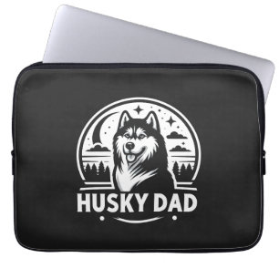 Housse Pour Ordinateur Portable Husky Dad Gift Chien Propriétaire Sibérien Huskies