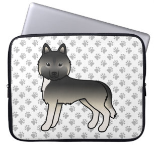 Housse Pour Ordinateur Portable Husky sibérien agouti Chien de dessin animé mignon