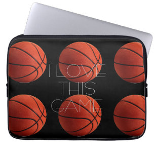 Housse Pour Ordinateur Portable I Love Basketball Close Up