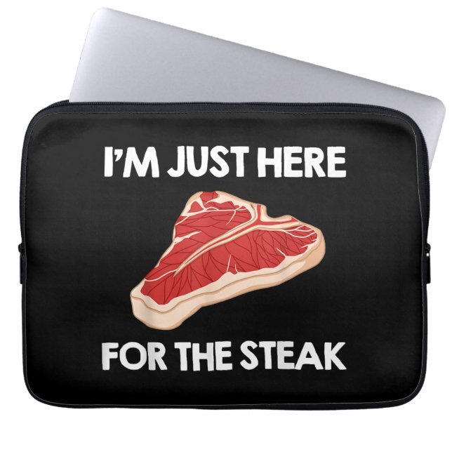 Housse Pour Ordinateur Portable I Love Steak Cadeau Ribeye House (Devant)