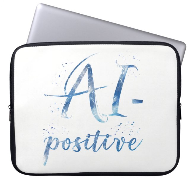Housse Pour Ordinateur Portable IA-Positive Text Art (Devant)