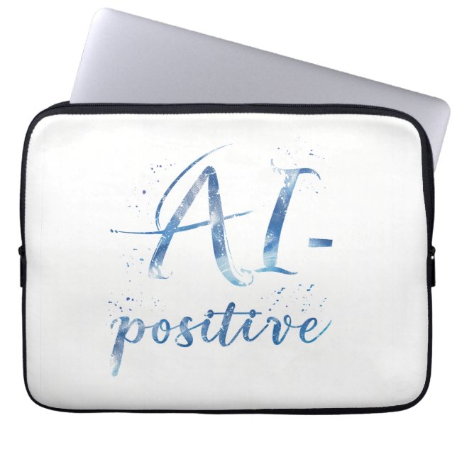 Housse Pour Ordinateur Portable IA-Positive Text Art (Devant)