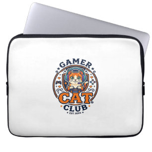 Housse Pour Ordinateur Portable Idée cadeau chat de gamer - Club Chat Gamer_1