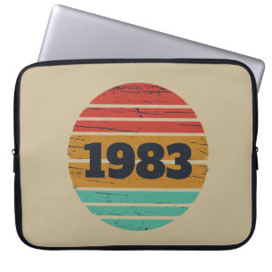 Housse Pour Ordinateur Portable Idée cadeau d'anniversaire vintage personnalisé