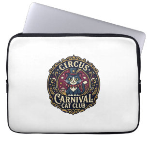 Housse Pour Ordinateur Portable Idée cadeau pour papa de chat de carnaval du cirqu