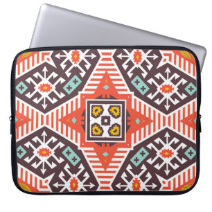 Housse Pour Ordinateur Portable Ikat Aztec : Textes à rayures ethniques