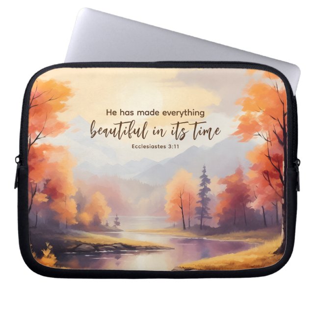 Housse Pour Ordinateur Portable Il a fait tout beau Bible Fall Trees (Devant)