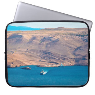 Housse Pour Ordinateur Portable Île de Pag pierre désert et vue port ferry, Da