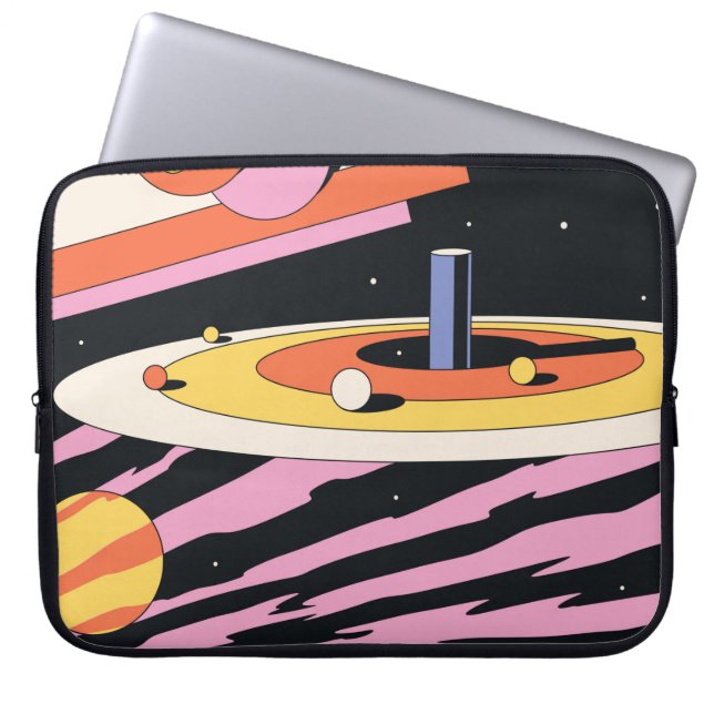 Housse Pour Ordinateur Portable Illustration Abstraite de l'espace psychédélique,  (Devant)