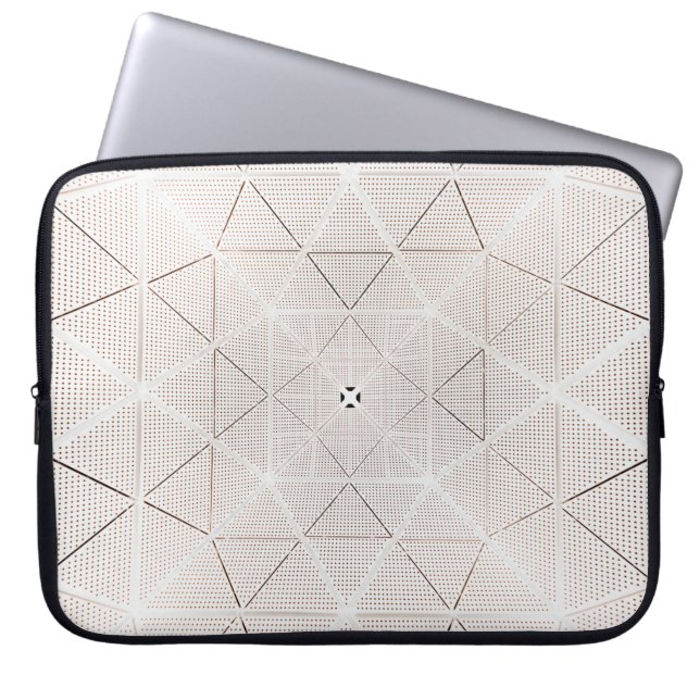 Housse Pour Ordinateur Portable Illustration blanche et noire (Devant)