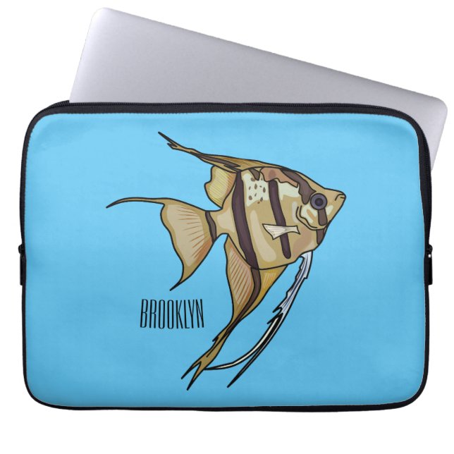 Housse Pour Ordinateur Portable Illustration d'angelfish (Devant)