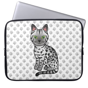 Housse Pour Ordinateur Portable Illustration de chat de dessin animé mignon Mau ég