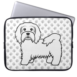 Housse Pour Ordinateur Portable Illustration de chien caricaturé mignon du Havanai
