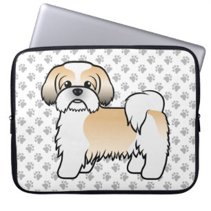 Housse Pour Ordinateur Portable Illustration De Chien De Dessin De Dessin Chiite B