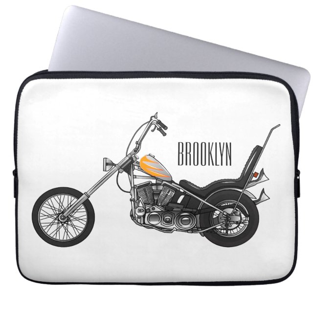 Housse Pour Ordinateur Portable Illustration de Chopper Motorcycle 1950 (Devant)
