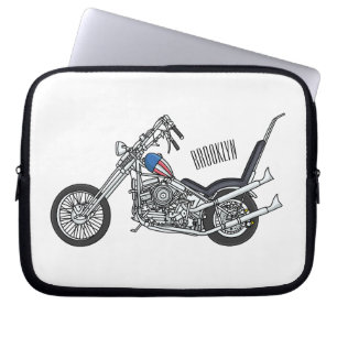 Housse Pour Ordinateur Portable Illustration de Chopper Motorcycle 1950