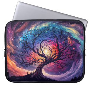 Housse Pour Ordinateur Portable Illustration de ciel nocturne illuminé coloré