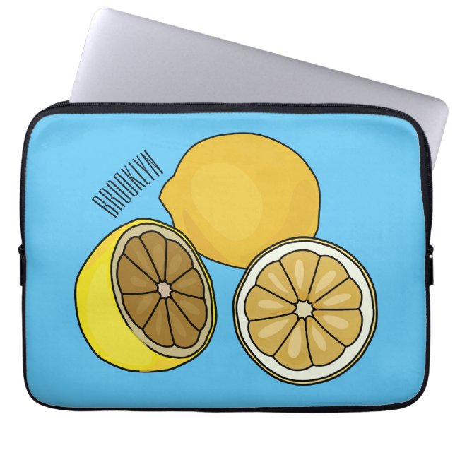 Housse Pour Ordinateur Portable Illustration de citron (Devant)