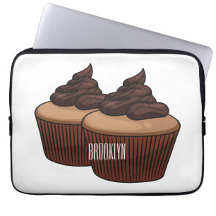 Housse Pour Ordinateur Portable Illustration de Cupcake