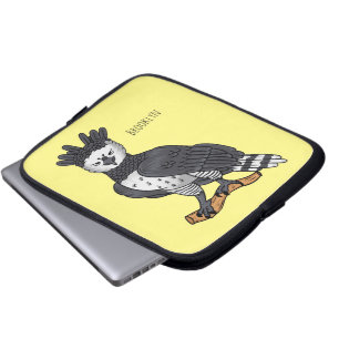 Housse Pour Ordinateur Portable Illustration de dessin animé d'aigle harpie