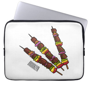 Housse Pour Ordinateur Portable Illustration de dessin animé Kebab ou kabob