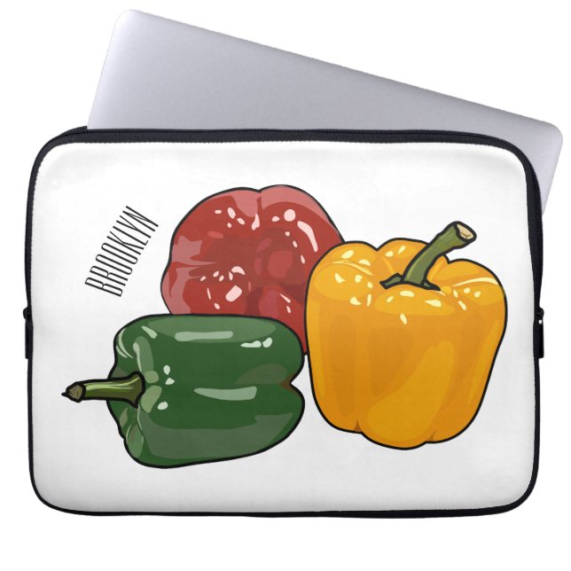 Housse Pour Ordinateur Portable Illustration de dessin de Capsicum (Devant)