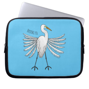 Housse Pour Ordinateur Portable Illustration de dessin d'oiseau de grand feu
