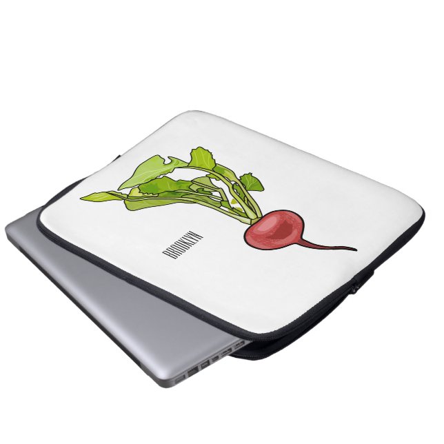 Housse Pour Ordinateur Portable Illustration de dessin Radish (Devant bas)