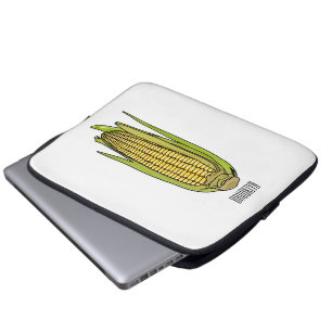 Housse Pour Ordinateur Portable Illustration de dessin sur le maïs