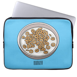 Housse Pour Ordinateur Portable Illustration de dessin sur les céréales