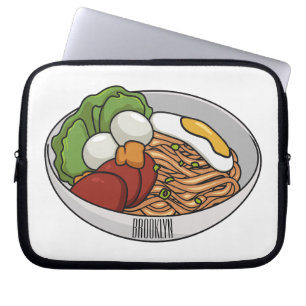 Housse Pour Ordinateur Portable Illustration de dessin sur les nouilles