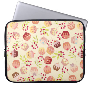 Housse Pour Ordinateur Portable illustration de gâteau de tasse sans soudure