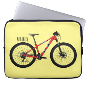 Housse Pour Ordinateur Portable Illustration de la bande dessinée de vélo