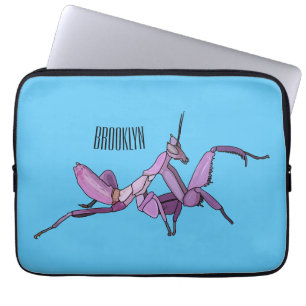 Housse Pour Ordinateur Portable Illustration de l'orchidée mante