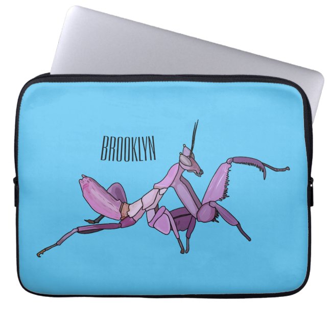 Housse Pour Ordinateur Portable Illustration de l'orchidée mante (Devant)