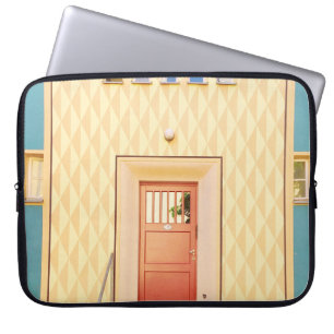 Housse Pour Ordinateur Portable Illustration de maison jaune