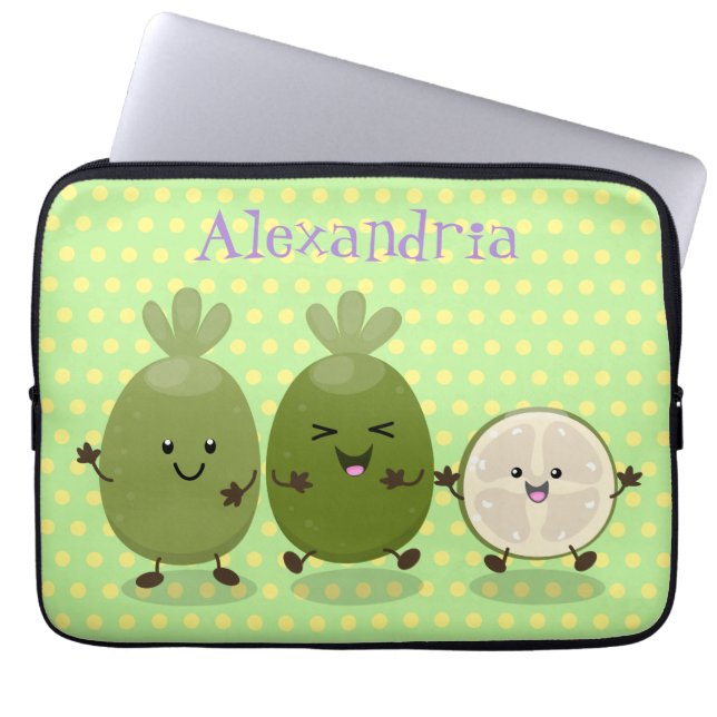 Housse Pour Ordinateur Portable Illustration de mignonne guava feijoa (Devant)