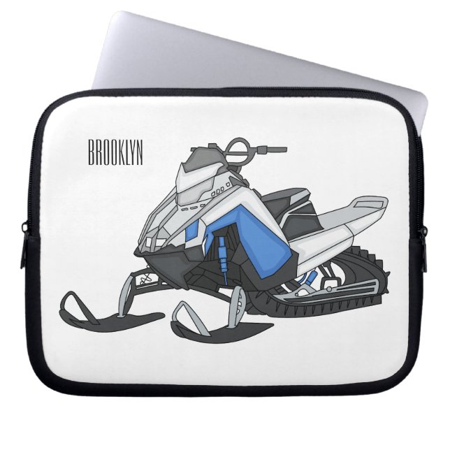 Housse Pour Ordinateur Portable Illustration de motoneige (Devant)