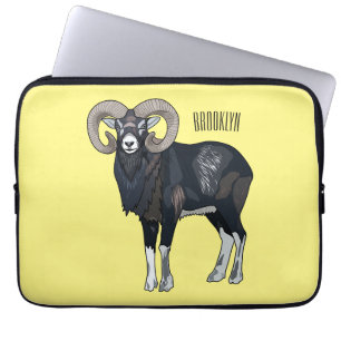 Housse Pour Ordinateur Portable Illustration de mouflon, mouton