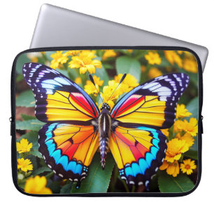 Housse Pour Ordinateur Portable Illustration de papillon coloré au repos