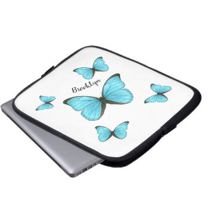 Housse Pour Ordinateur Portable Illustration de papillons Morpho