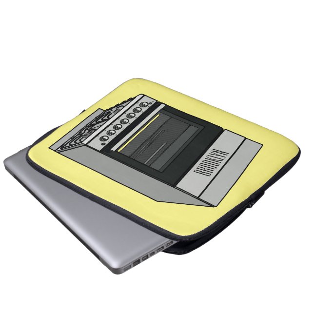 Housse Pour Ordinateur Portable Illustration de poêle électrique (Devant bas)