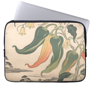 Housse Pour Ordinateur Portable Illustration de poivre chili vintage