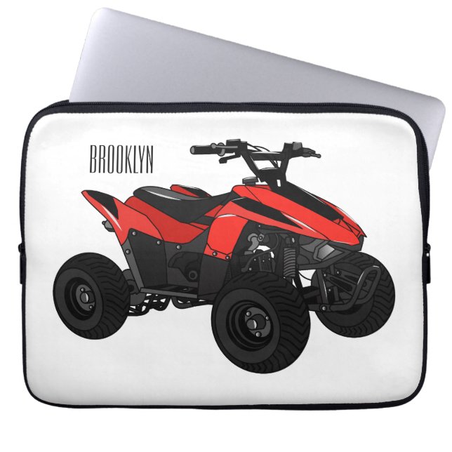 Housse Pour Ordinateur Portable Illustration de Quad bike atv (Devant)