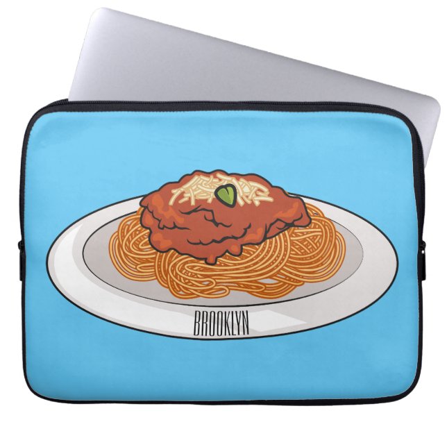 Housse Pour Ordinateur Portable Illustration de Spaghetti (Devant)