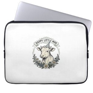 Housse Pour Ordinateur Portable Illustration de veau d'anniversaire Gravure vintag
