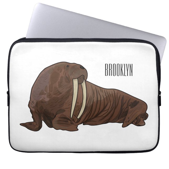 Housse Pour Ordinateur Portable Illustration de Walrus (Devant)