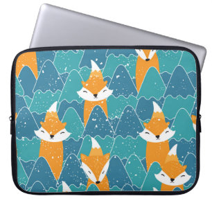 Housse Pour Ordinateur Portable Illustration des renards Vintages mignons